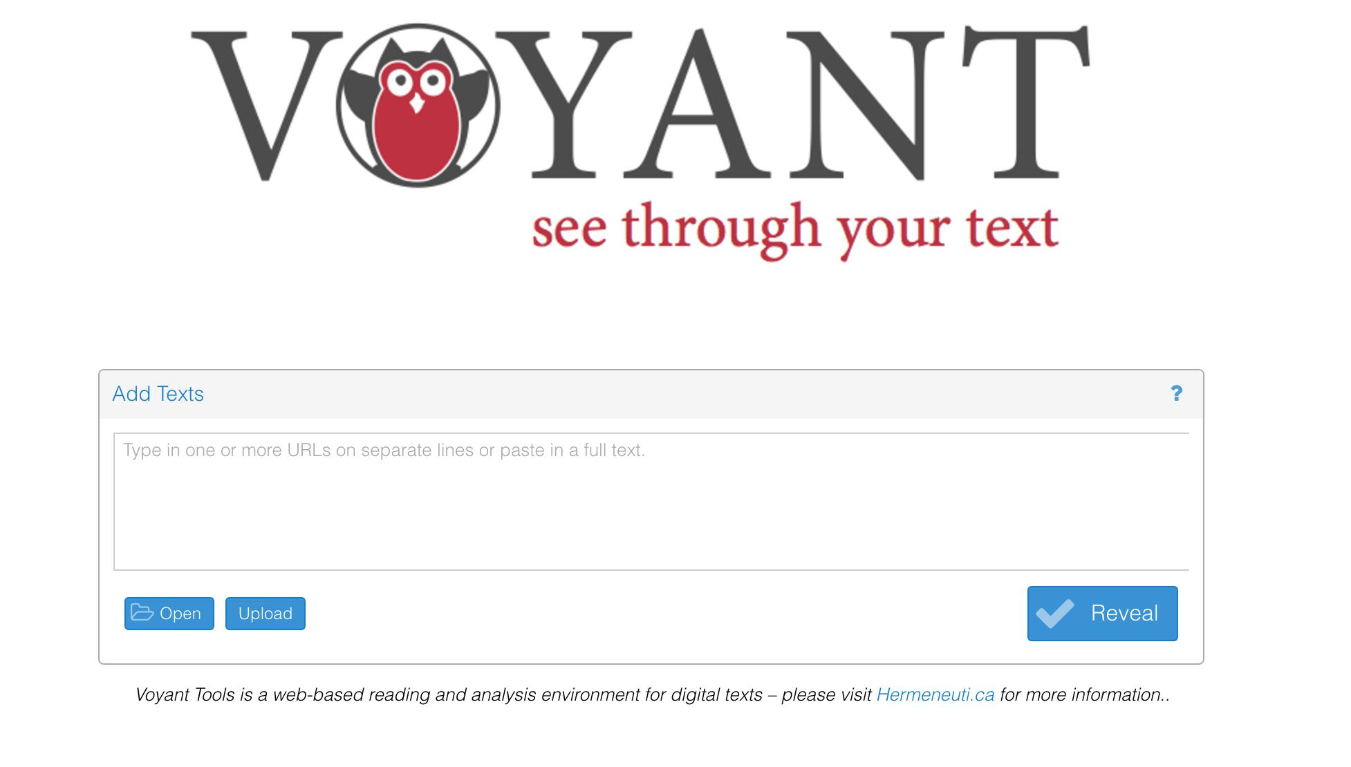 Voyant splash page and text uploader